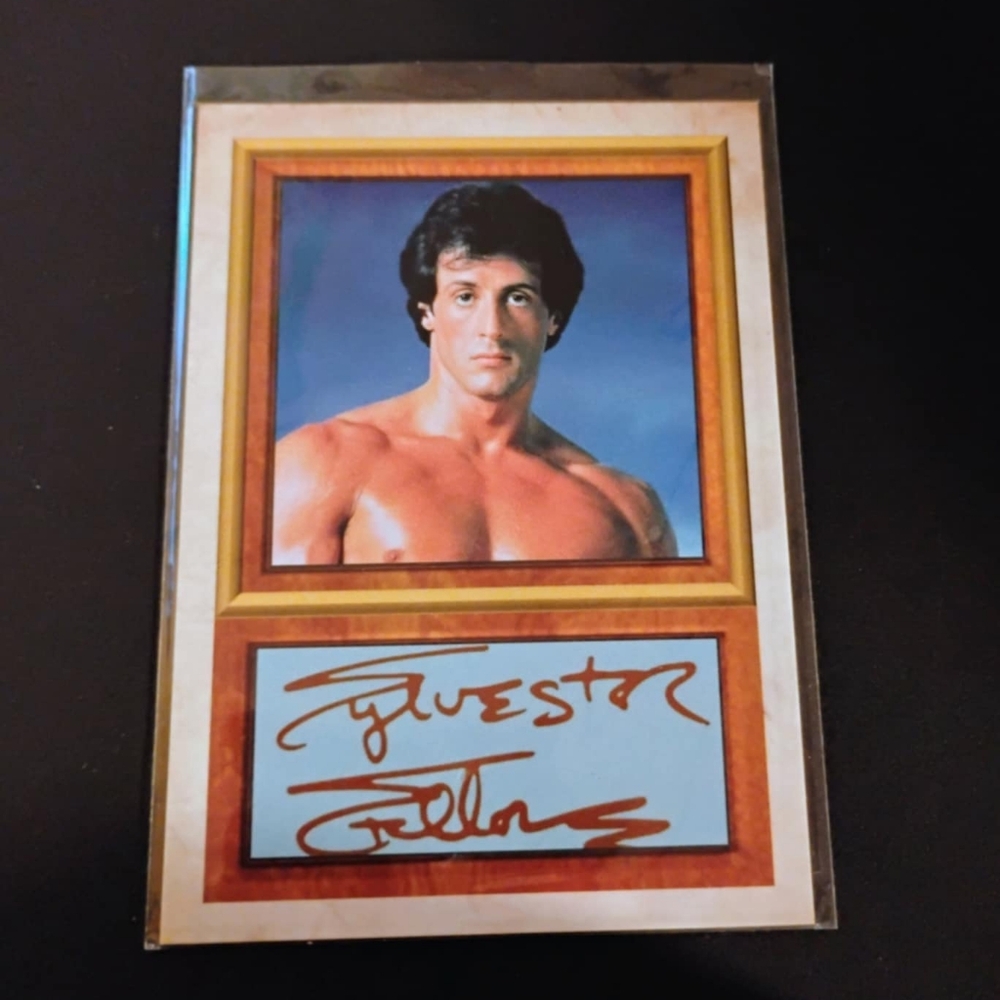SYLVESTER STALLONS D.Gordon Portrait & Landscape Photo Facsimile Auto "RARE"